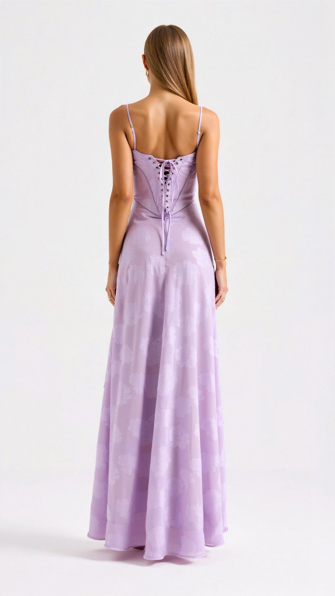 Damen Hochzeitsgast Kleid im Slip-Stil Maxi-Länge (11)