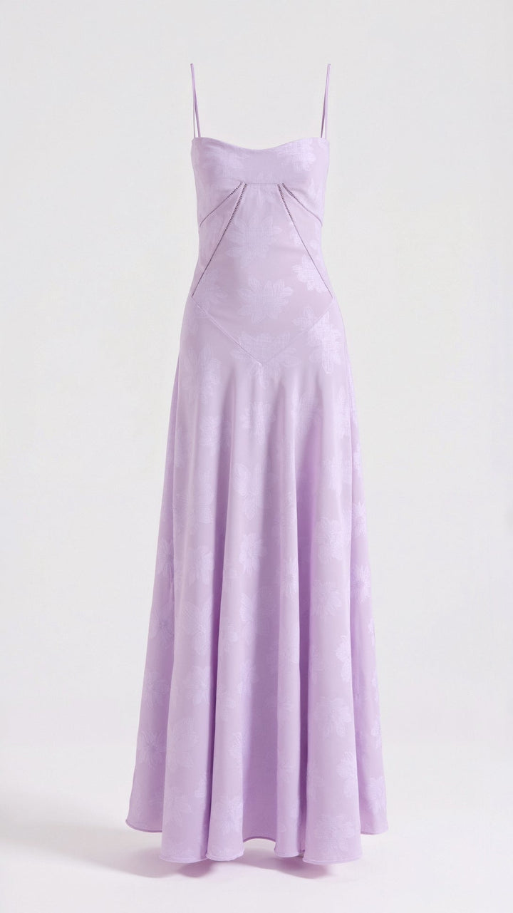 Damen Hochzeitsgast Kleid im Slip-Stil Maxi-Länge (12)