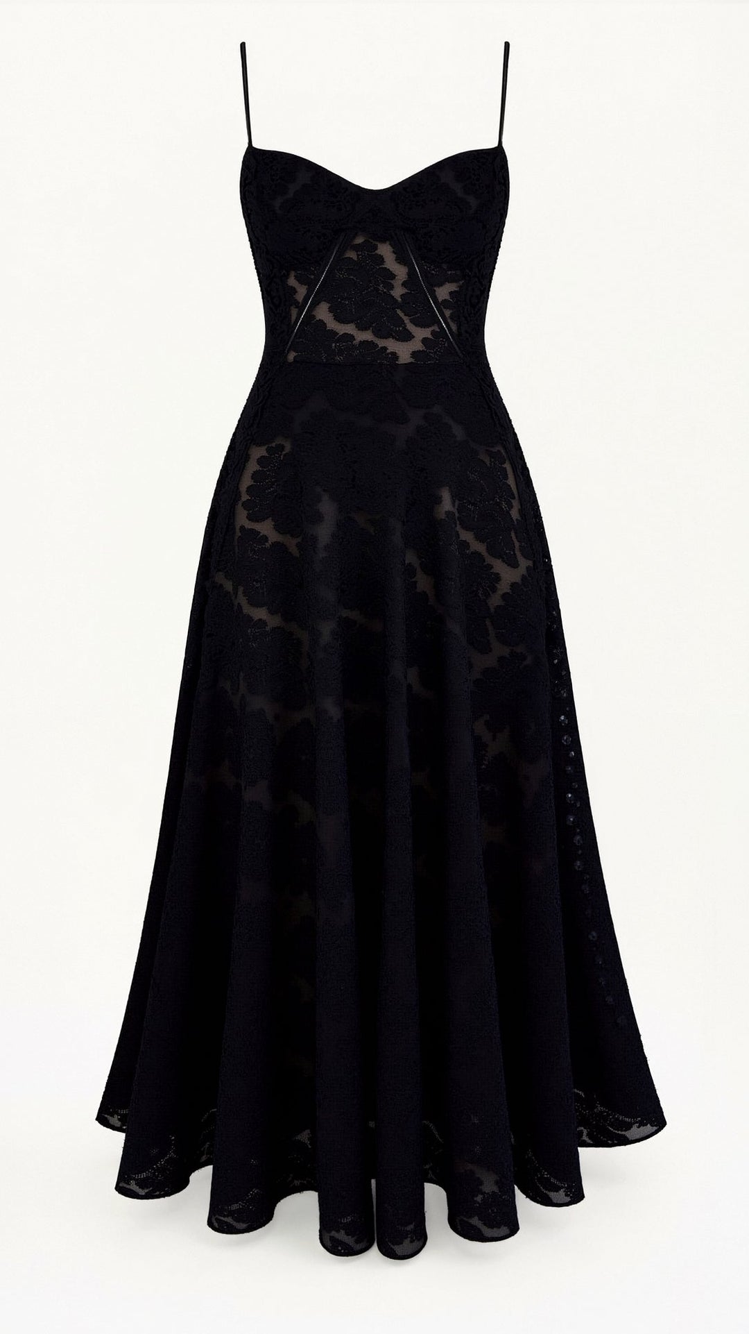 Damen Hochzeitsgast Kleid im Slip-Stil Maxi-Länge (15)