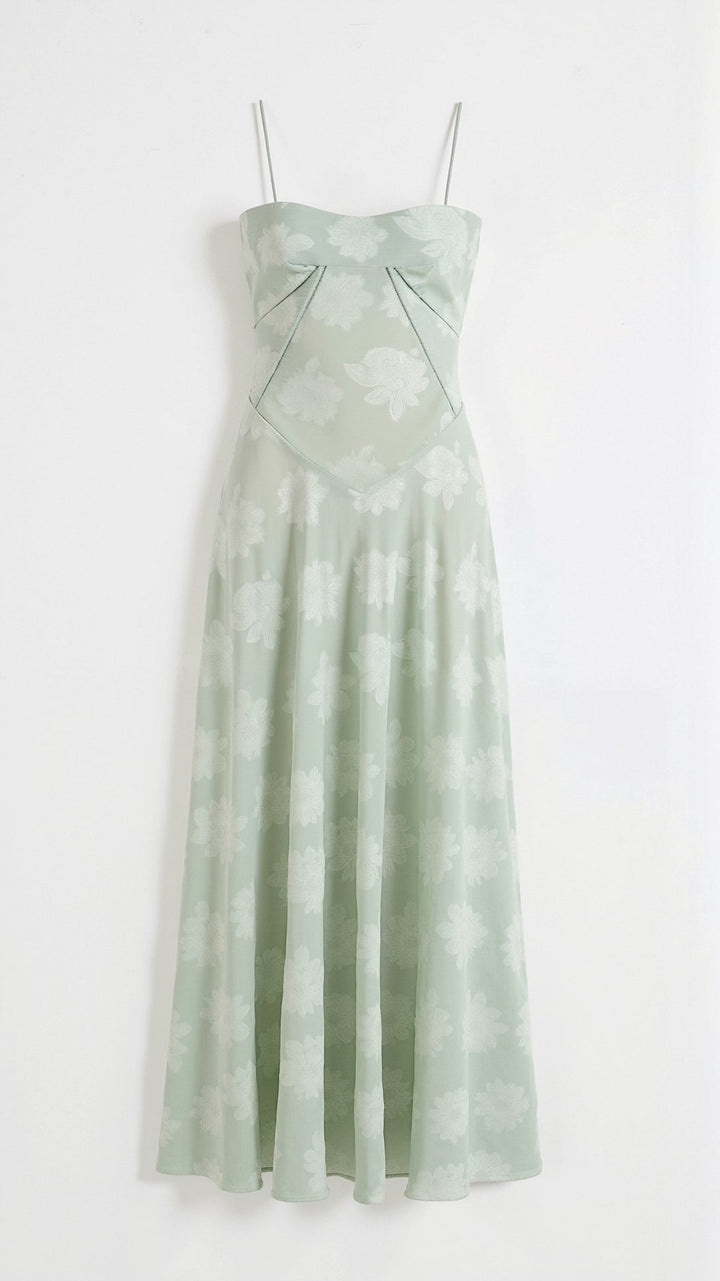 Damen Hochzeitsgast Kleid im Slip-Stil Maxi-Länge (9)