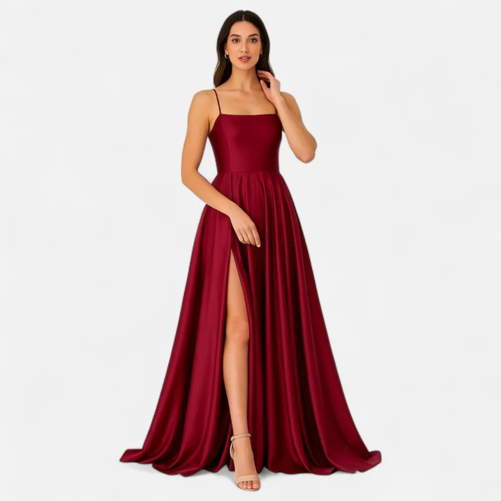 Damen Hochzeitsgast Maxikleid für den Herbst (2)