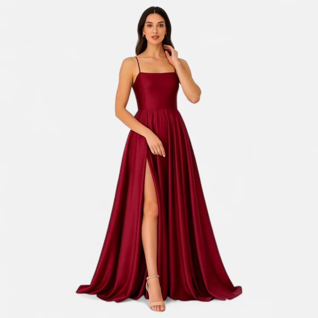 Damen Hochzeitsgast Maxikleid für den Herbst (2)