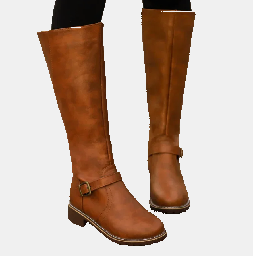 Damen Hohe Stiefel im Klassischen Stil in Braun 2