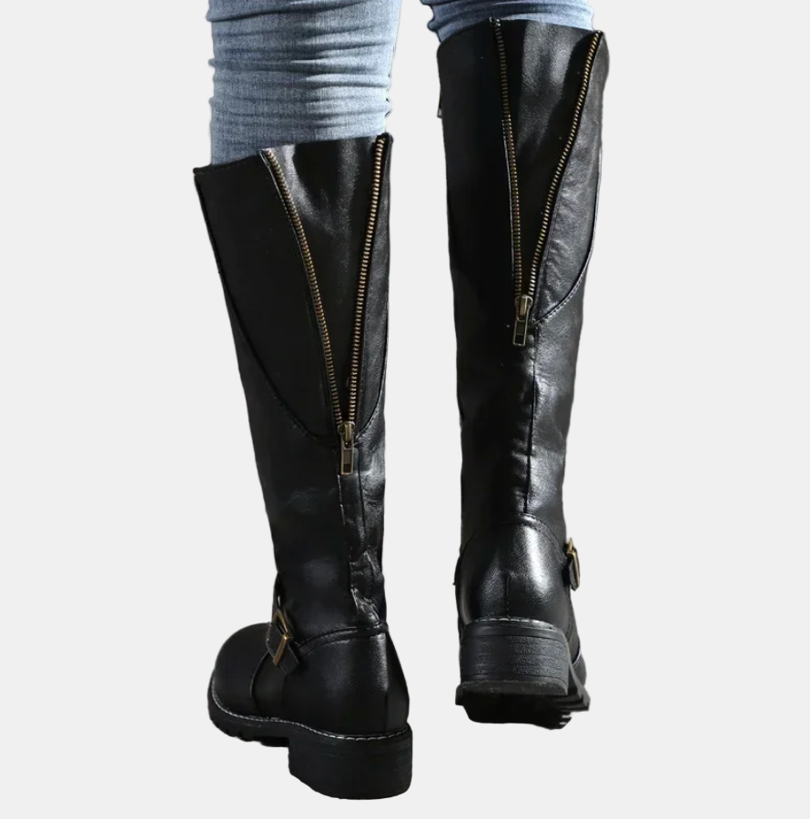 Damen Hohe Stiefel im Klassischen Stil in Braun 6