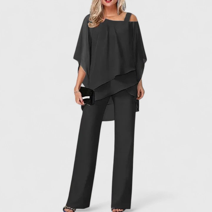 Damen Hosenanzug elegant für jeden Anlass in Schwarz