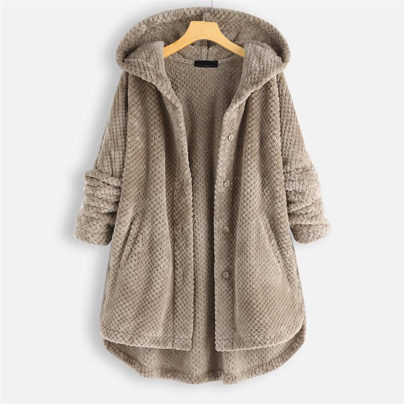 Damen Jacke mit Kapuze für den Herbst in Khaki