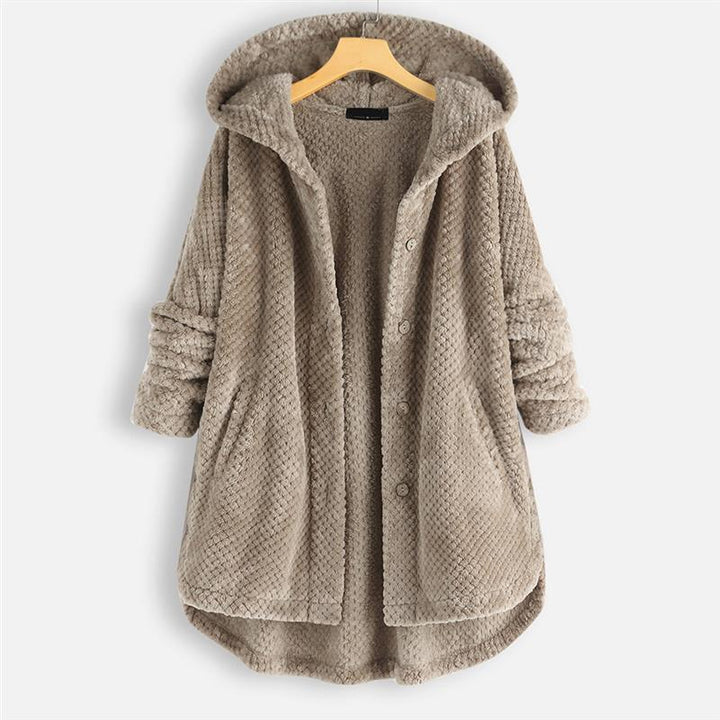 Damen Jacke mit Kapuze für den Herbst in Khaki