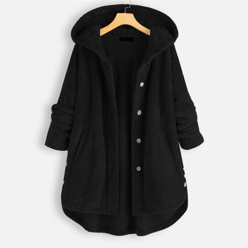 Damen Jacke mit Kapuze für den Herbst in Schwarz