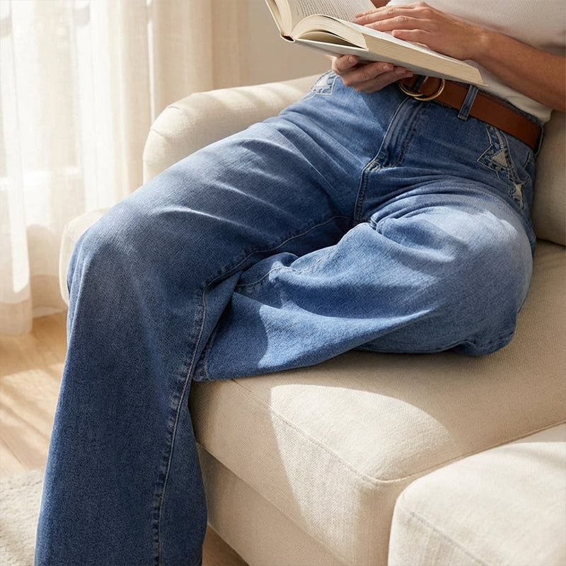 Damen Jeans Hochbund im Vintage-Stil (7)