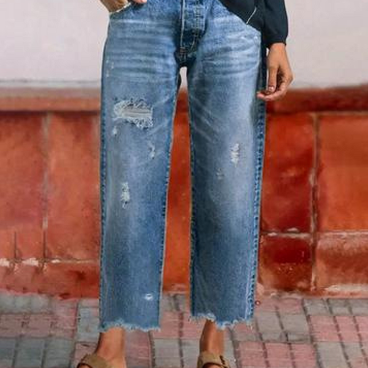 Damen Jeans kurz im klassischen Retro-Stil (12)