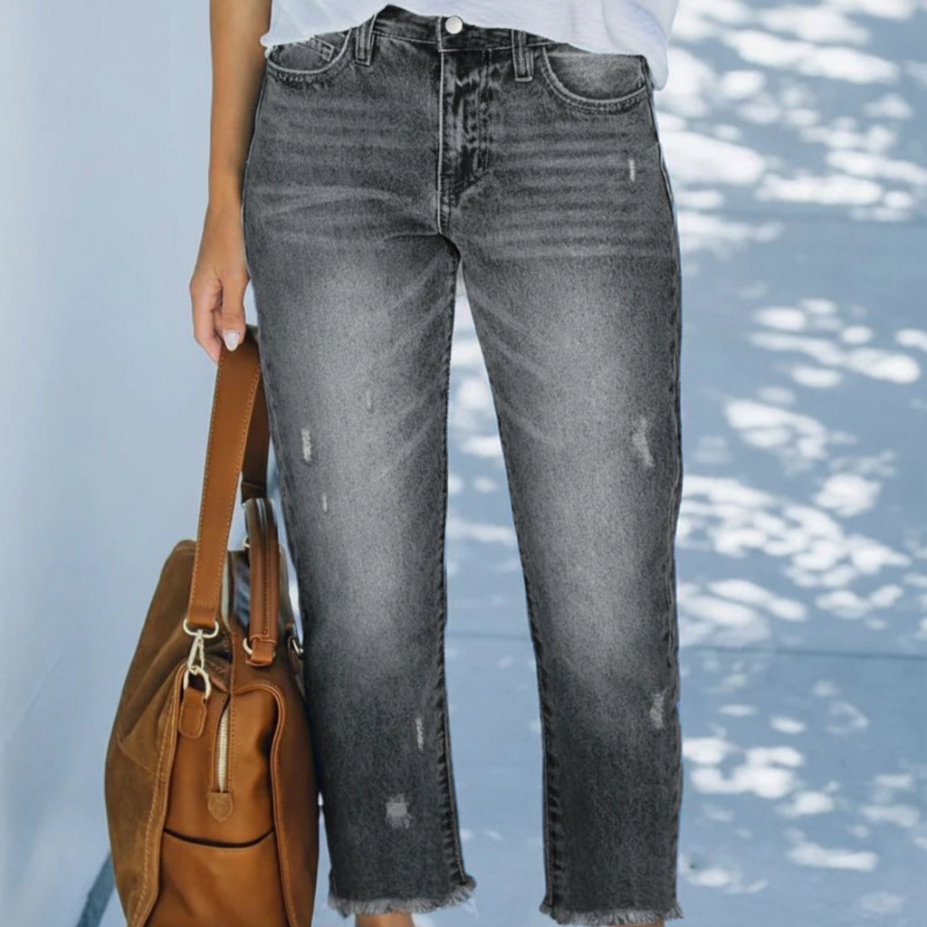 Damen Jeans kurz im klassischen Retro-Stil (9)