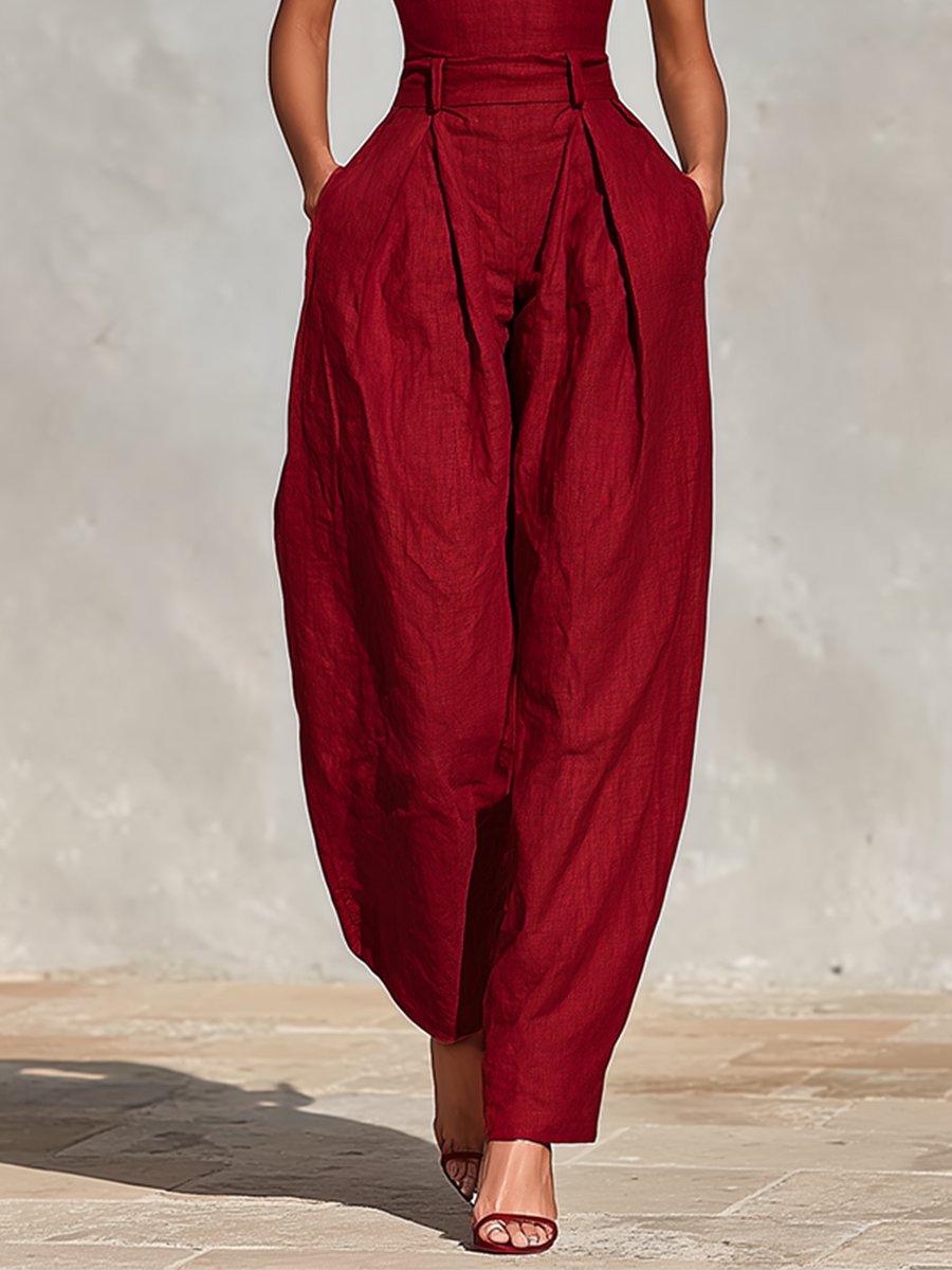 Damen Jumpsuit aus Leinen für Hochzeiten (4)