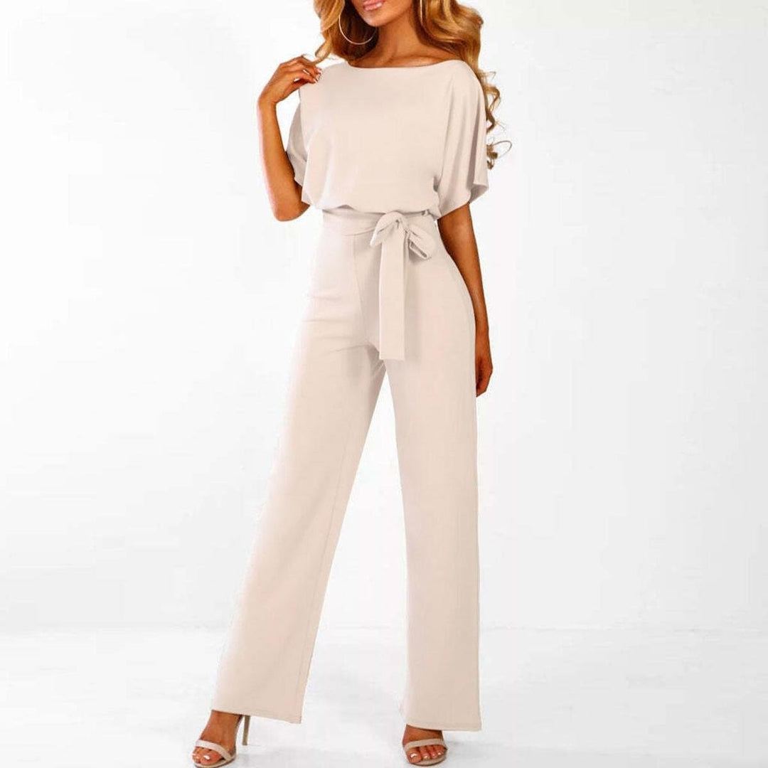 Damen Jumpsuit im Casual-Stil für den Sommer in Beige