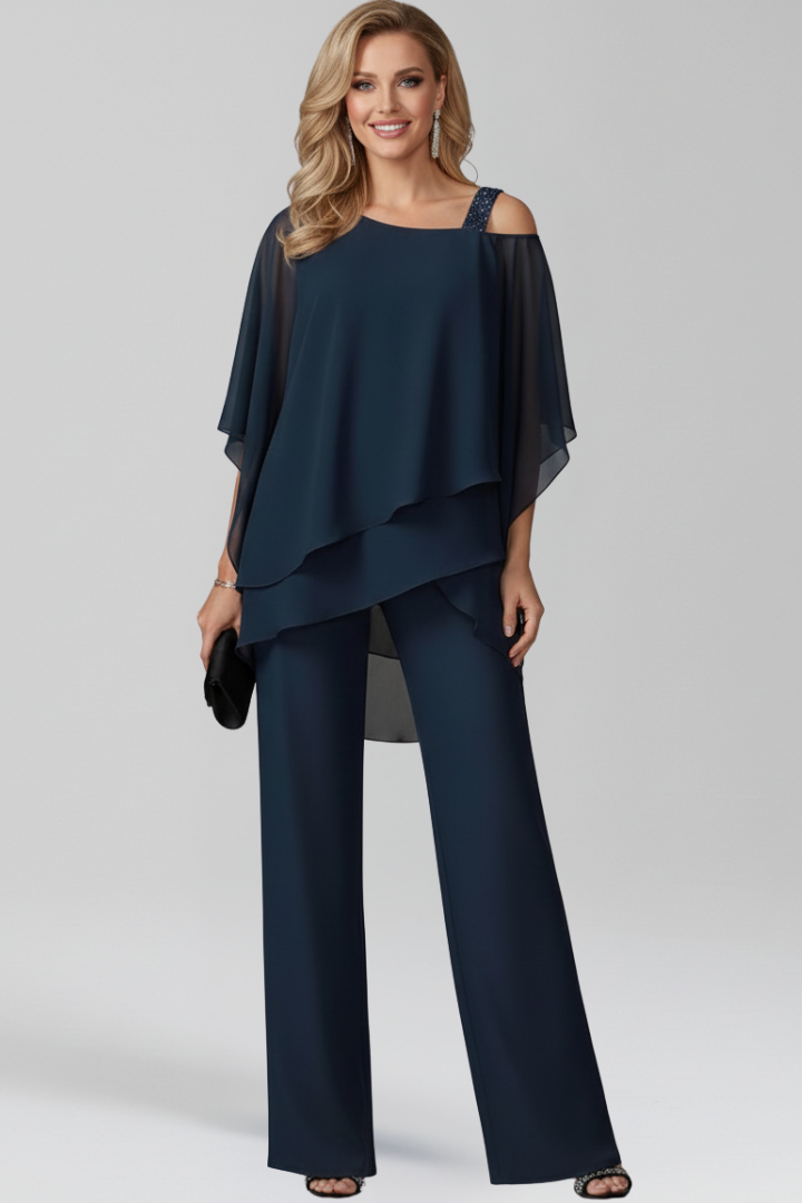 Damen Jumpsuit im eleganten Herbst-Stil in Dunkelblau