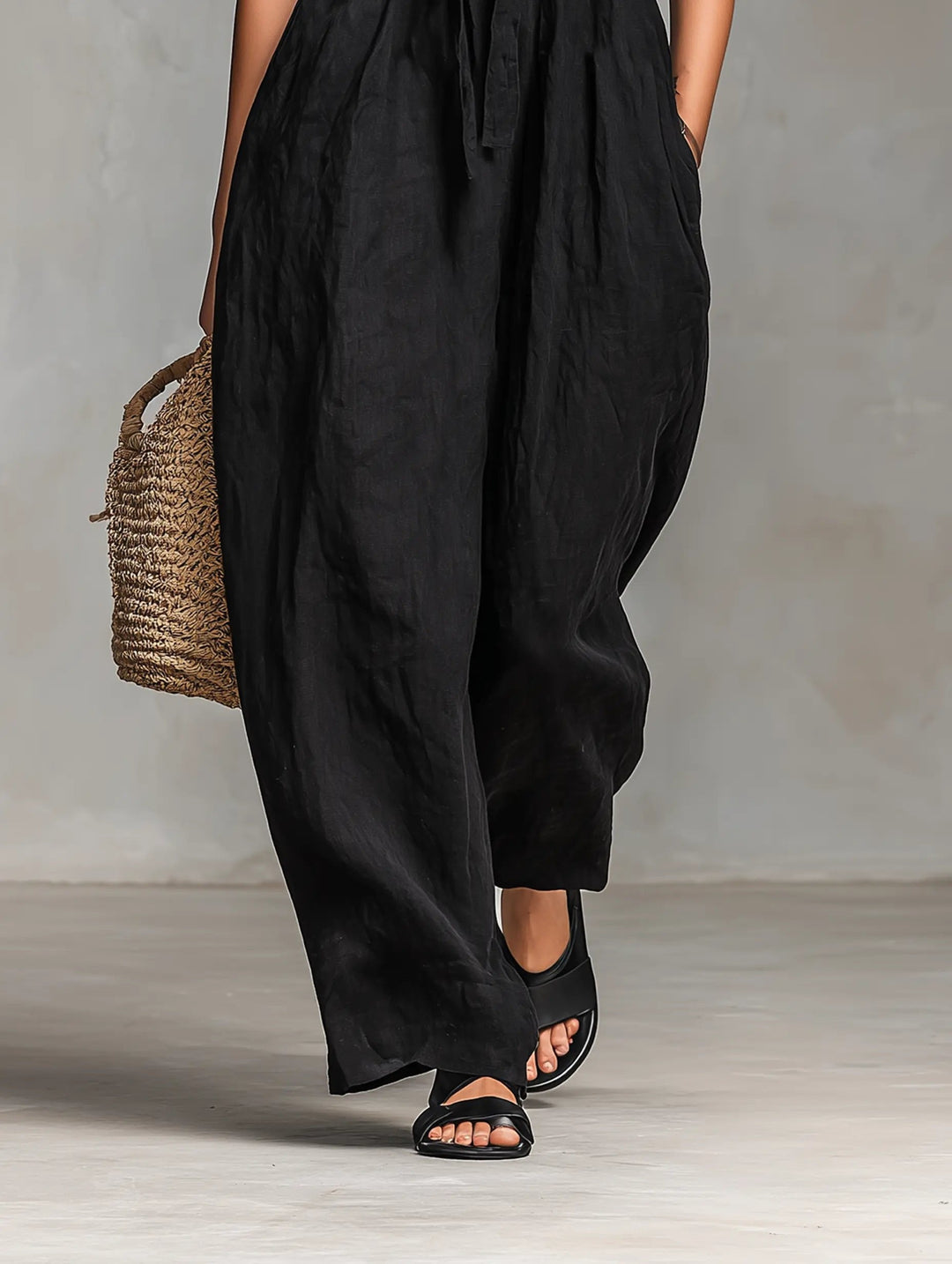 Damen Jumpsuit Leinen für den Sommer (6)