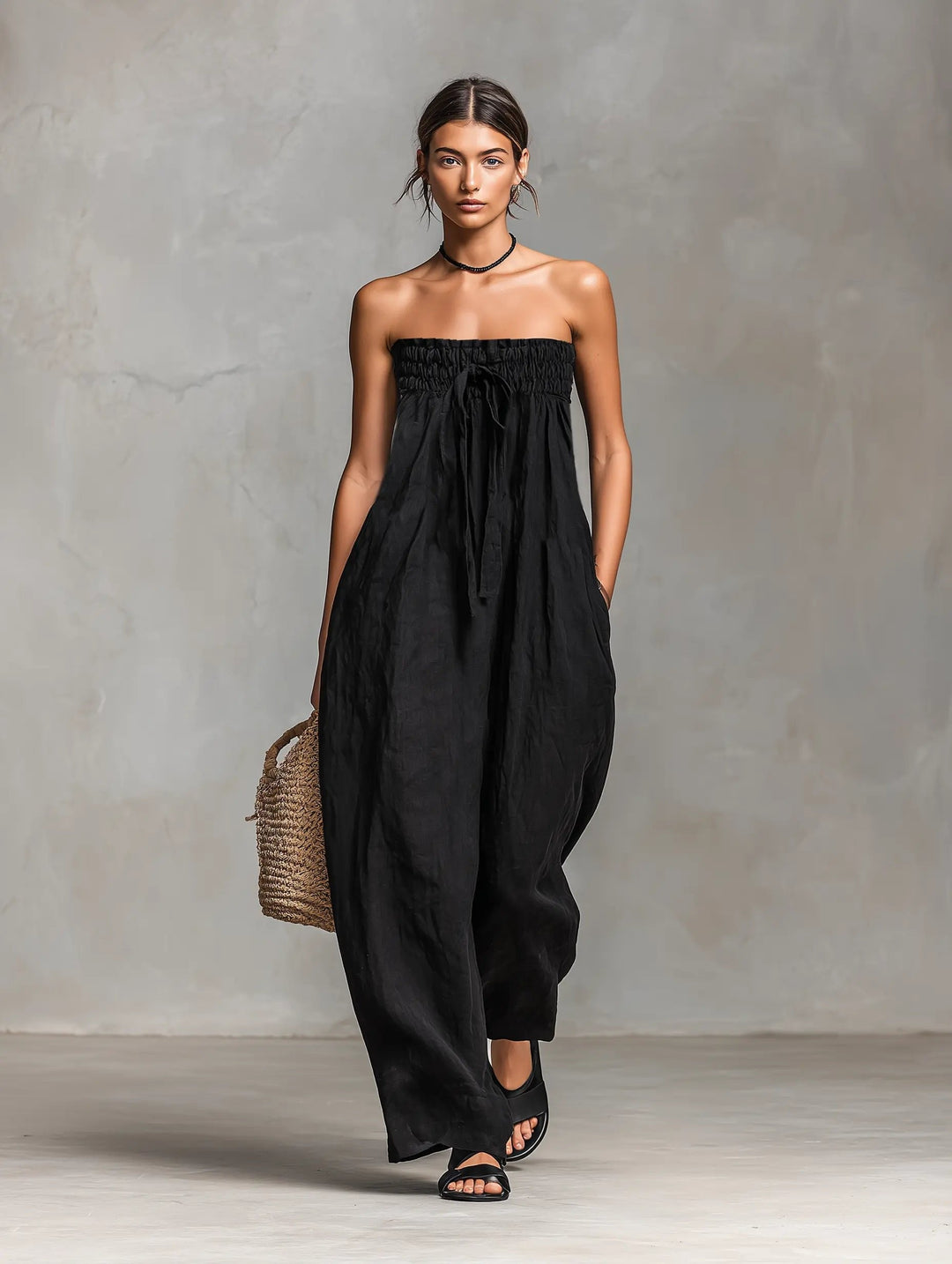 Damen Jumpsuit Leinen für den Sommer (7)
