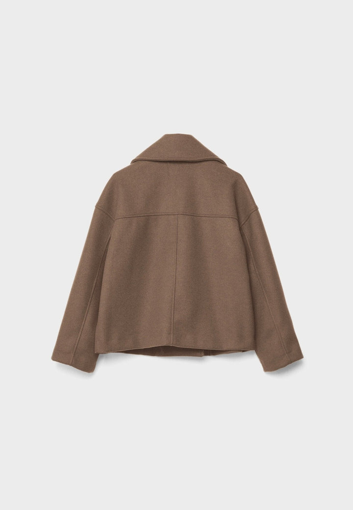 Damen Klassische Woll-Jacke mit Doppelreiher-Design (2)