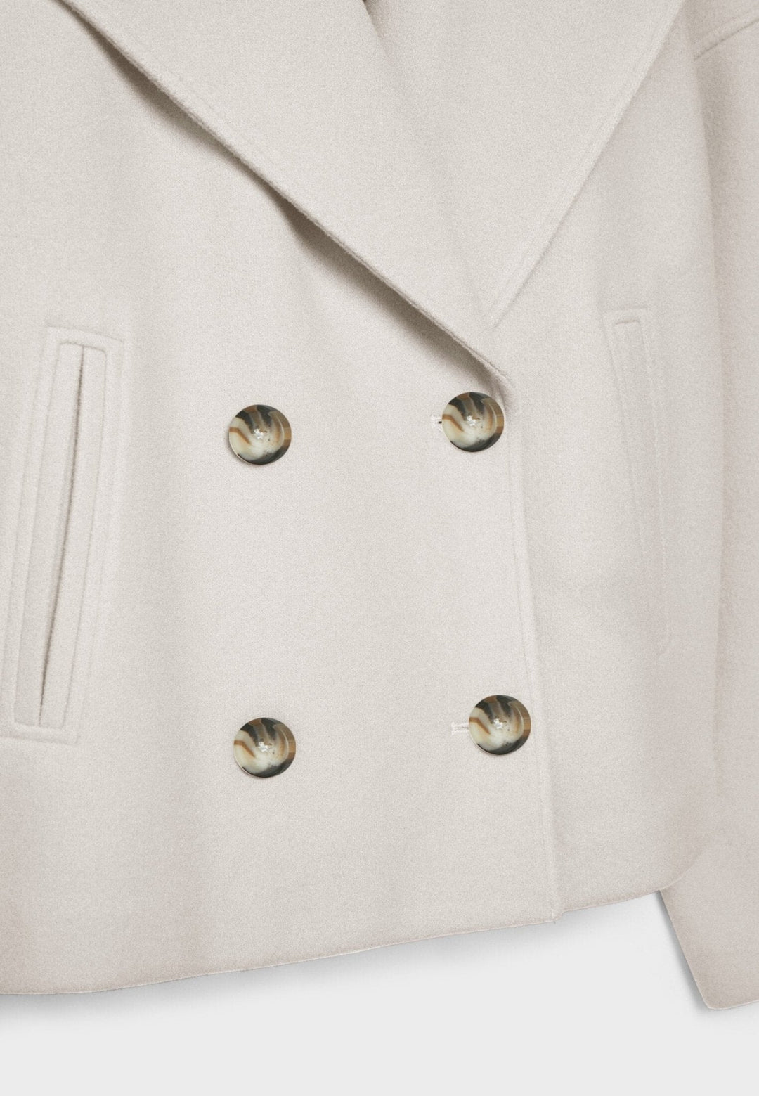 Damen Klassische Woll-Jacke mit Doppelreiher-Design (4)