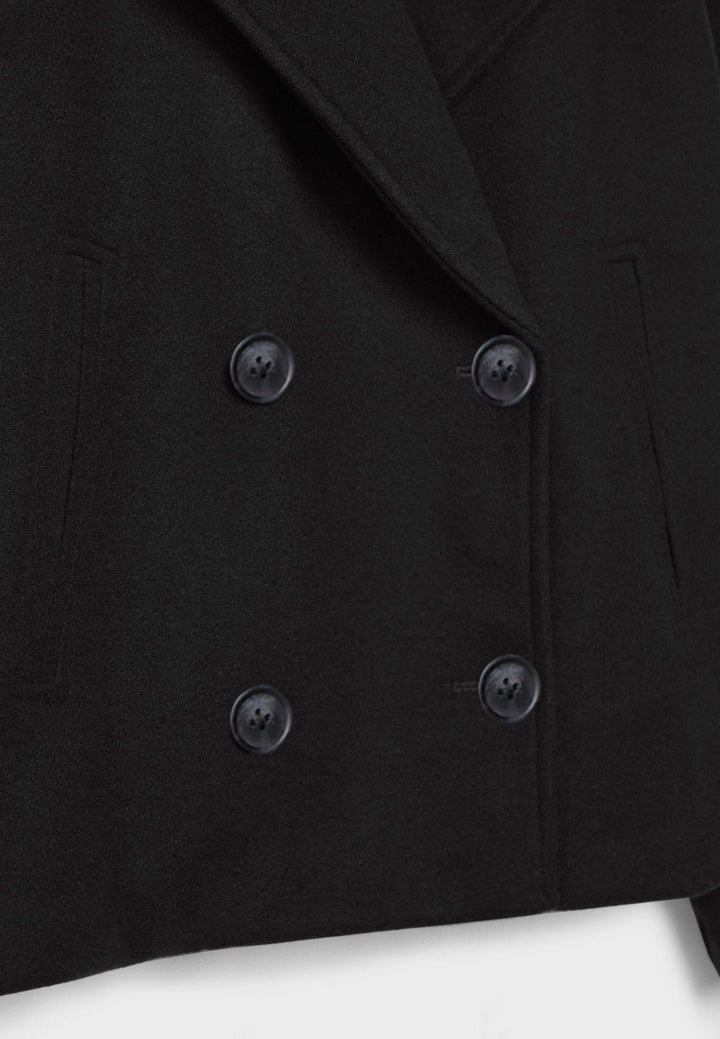 Damen Klassische Woll-Jacke mit Doppelreiher-Design (5)