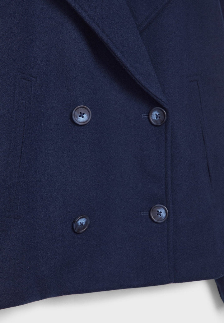 Damen Klassische Woll-Jacke mit Doppelreiher-Design (7)