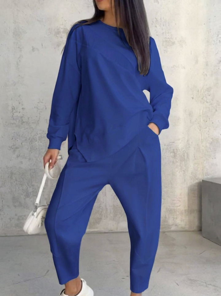 Damen Komfort-Zweiteiler für jeden Tag in Blau