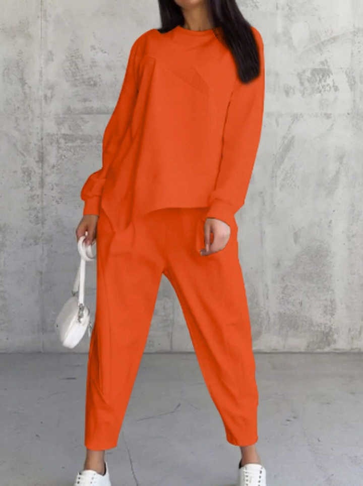 Damen Komfort-Zweiteiler für jeden Tag in Orange