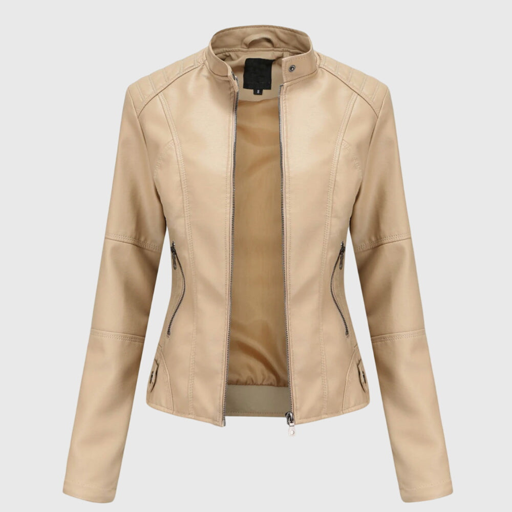 Damen Kurze Jacke für den Übergang in Beige