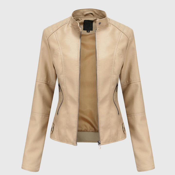 Damen Kurze Jacke für den Übergang in Beige
