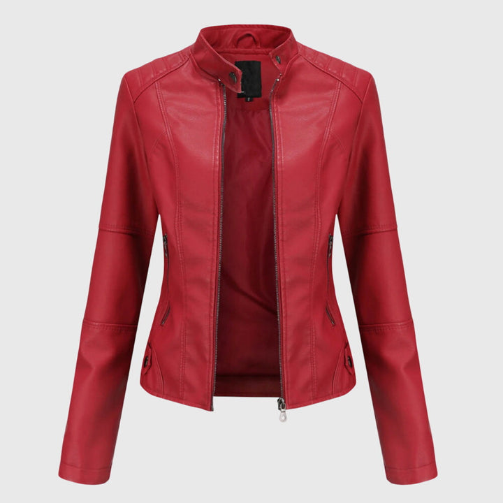 Damen Kurze Jacke für den Übergang in Rot