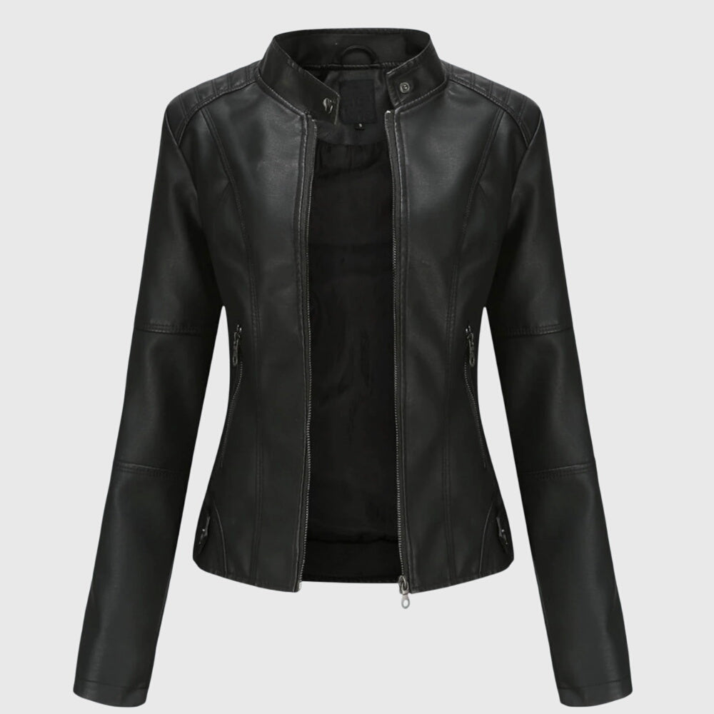 Damen Kurze Jacke für den Übergang in Schwarz