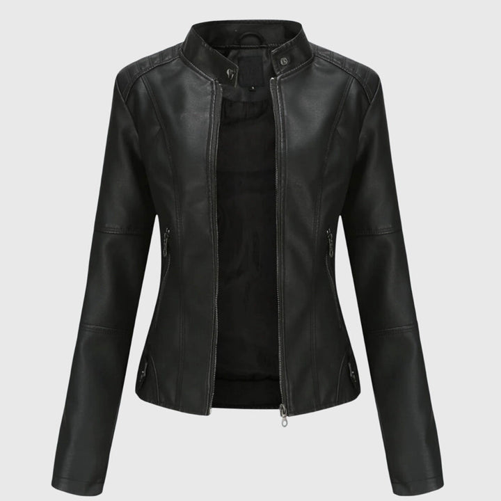 Damen Kurze Jacke für den Übergang in Schwarz