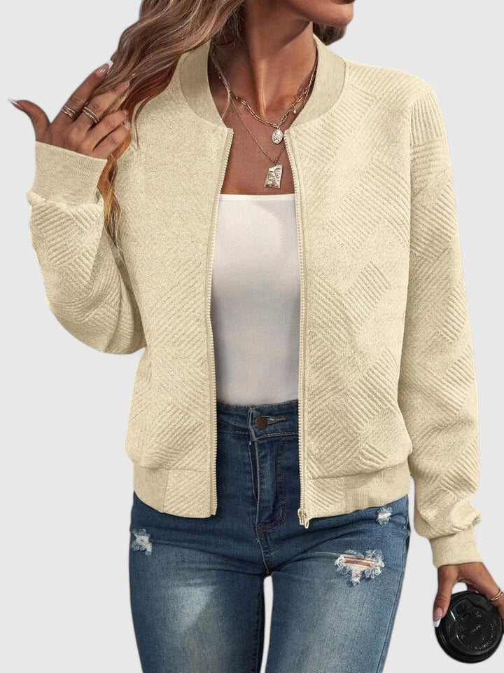 Damen Kurze Jacke zum Schichten für Herbst in Beige