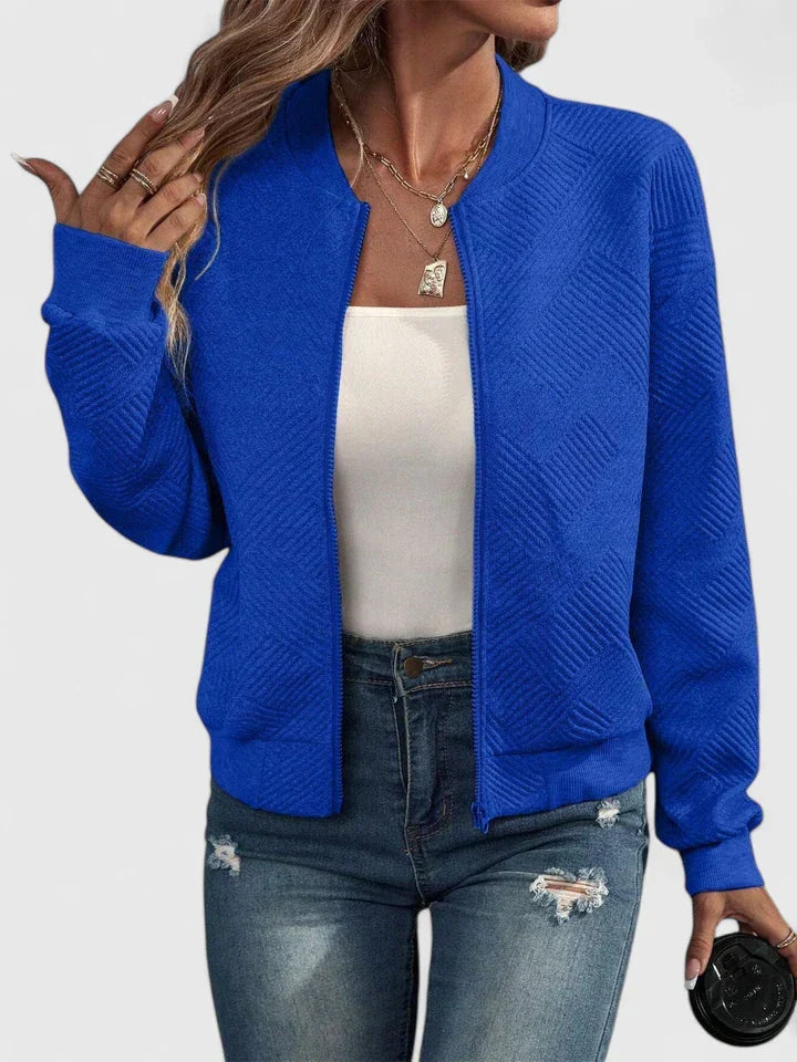 Damen Kurze Jacke zum Schichten für Herbst in Blau