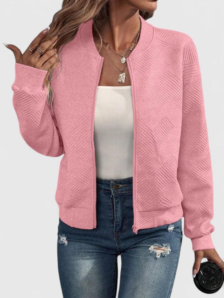 Damen Kurze Jacke zum Schichten für Herbst in Rosa