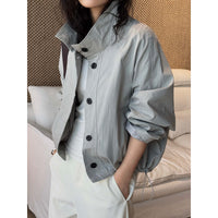 Isabella | Damen Kurzmantel mit Stehkragen im Urban-Look