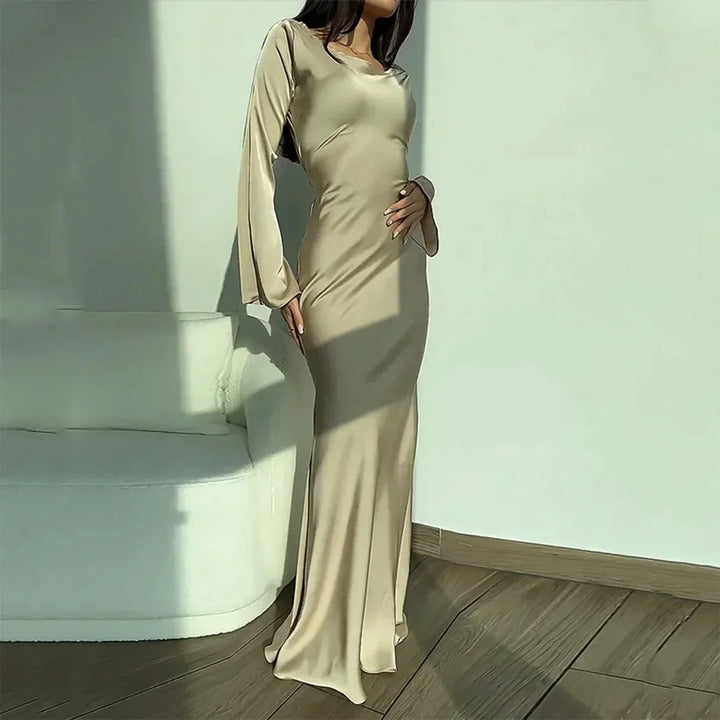 Damen Langarm Maxikleid für Hochzeitsgäste (4)