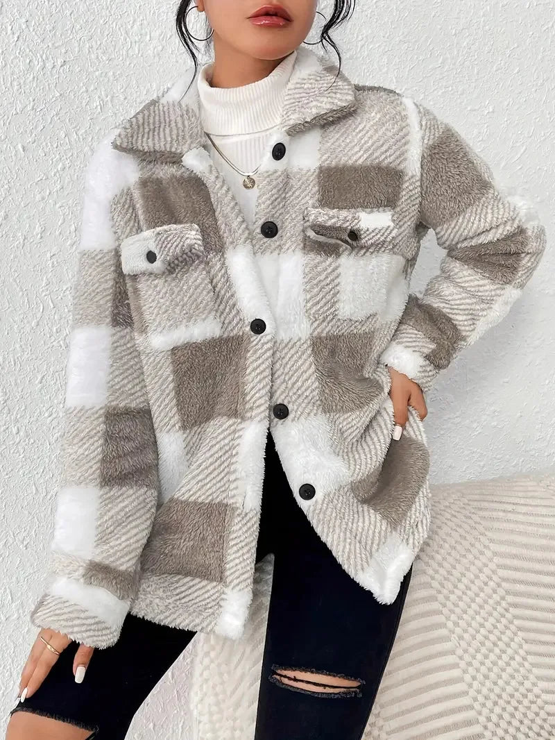 Damen lange Jacke zeitlos elegant vielseitig in Khaki