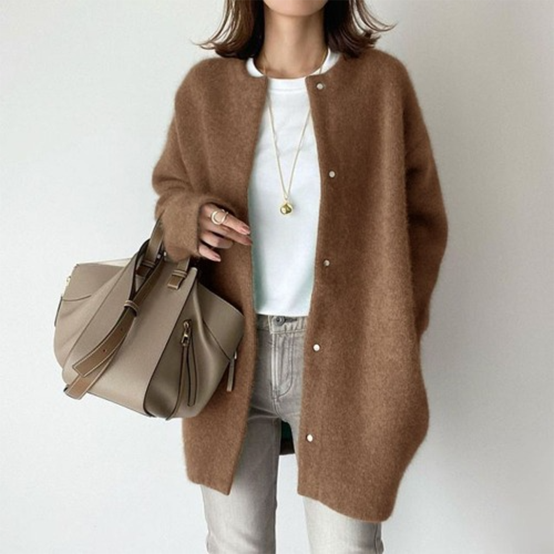 Damen lange Strickjacke für Alltag (11)