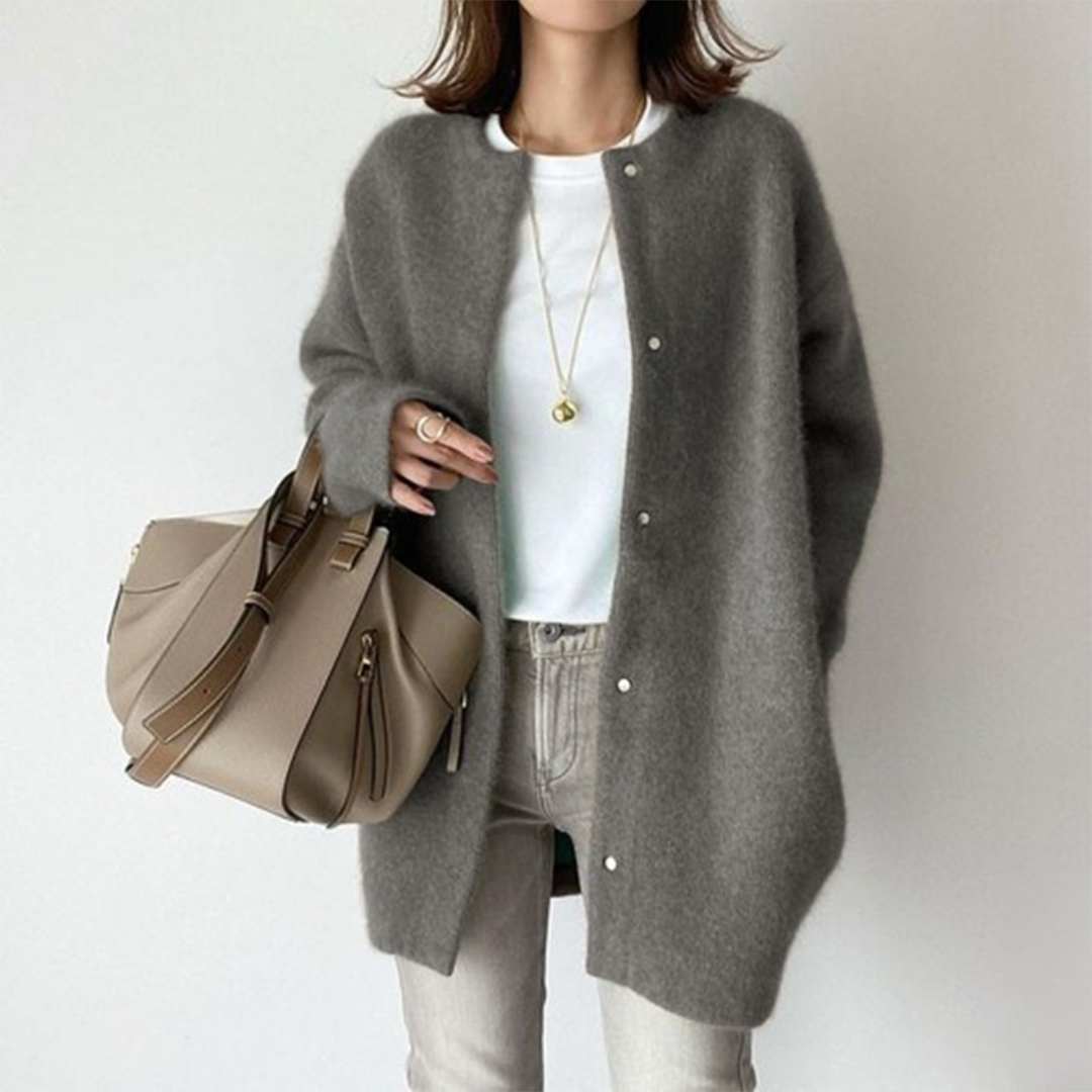 Damen lange Strickjacke für Alltag (13)