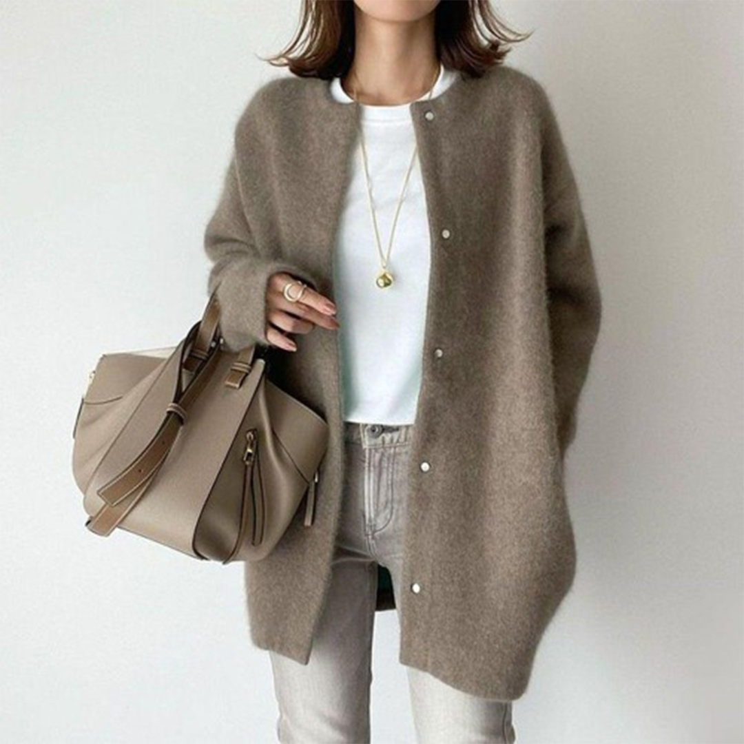 Damen lange Strickjacke für Alltag (15)