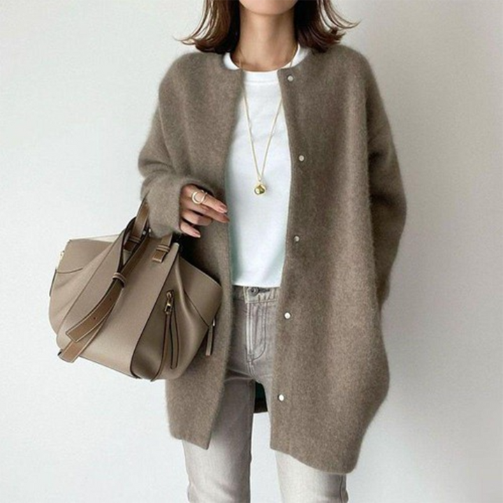 Damen lange Strickjacke für Alltag (15)