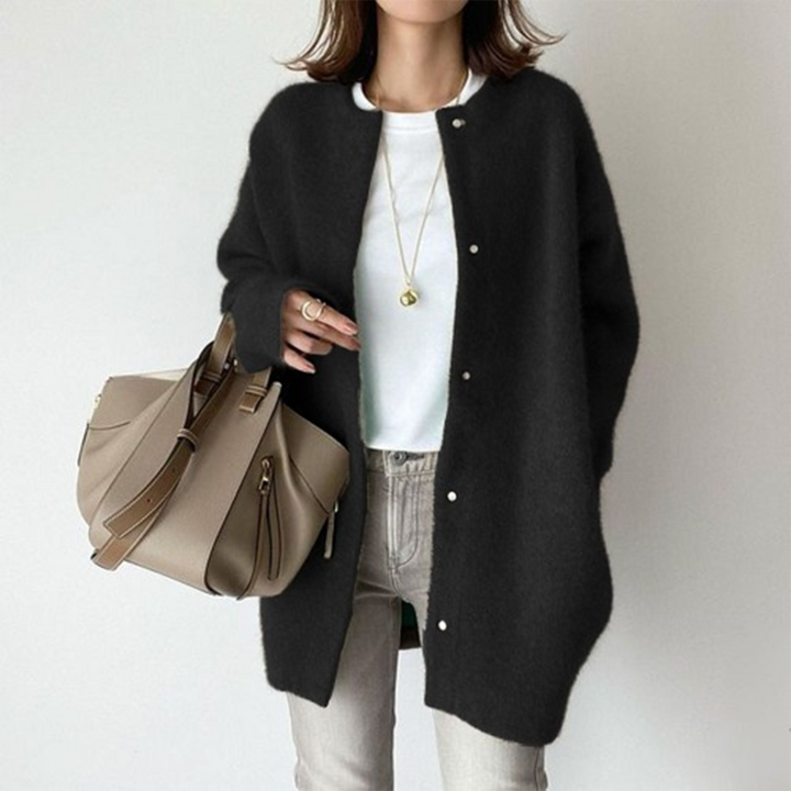Damen lange Strickjacke für Alltag (6)