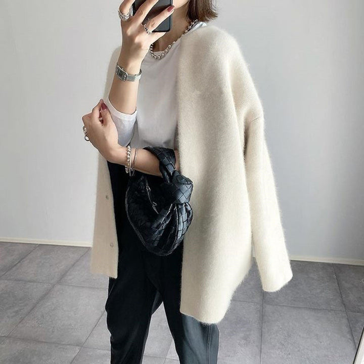 Damen lange Strickjacke für Alltag (9)