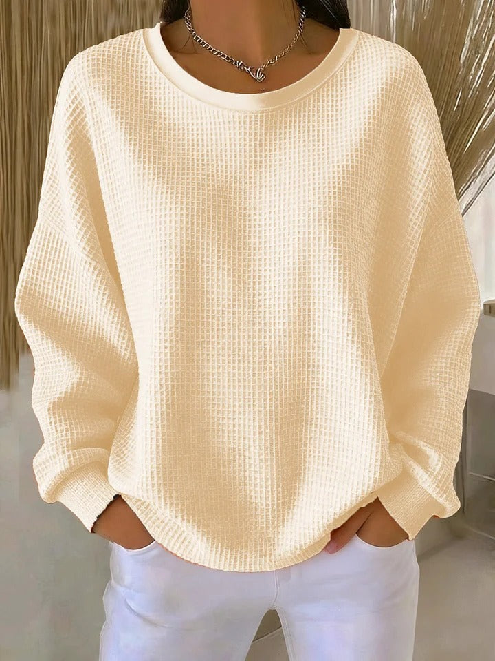 Damen lange Strickjacke zum Lagenlook in Aprikose