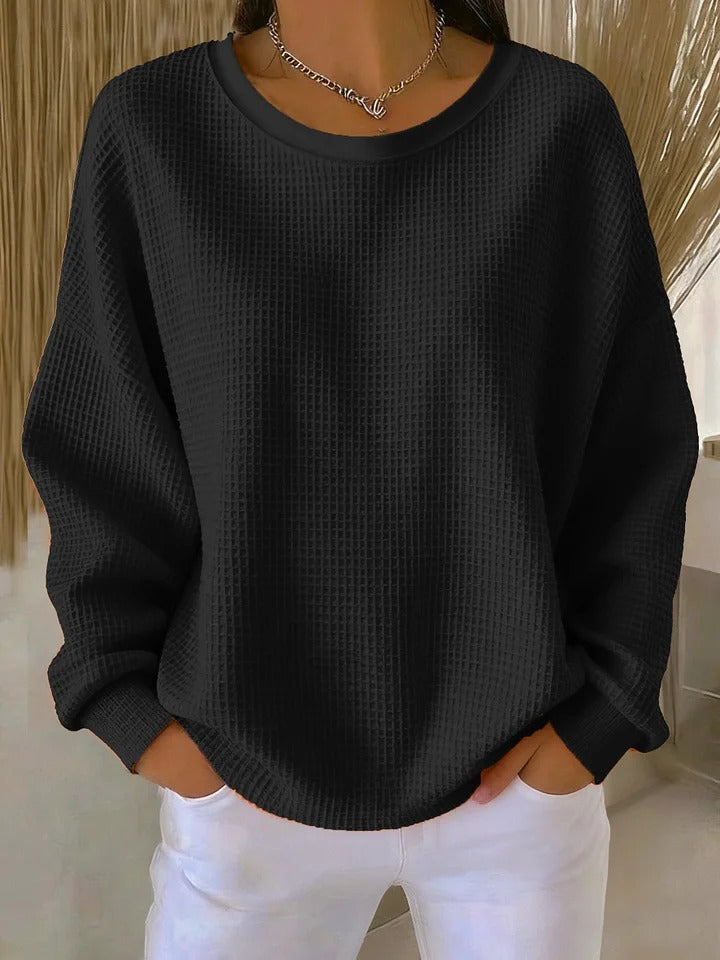 Damen lange Strickjacke zum Lagenlook in Schwarz