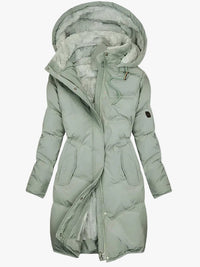 Ella | Damen lange warme Puffer-Jacke für Herbst