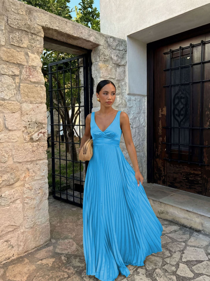 Damen langes Abendkleid für die Hochzeit in Petrol