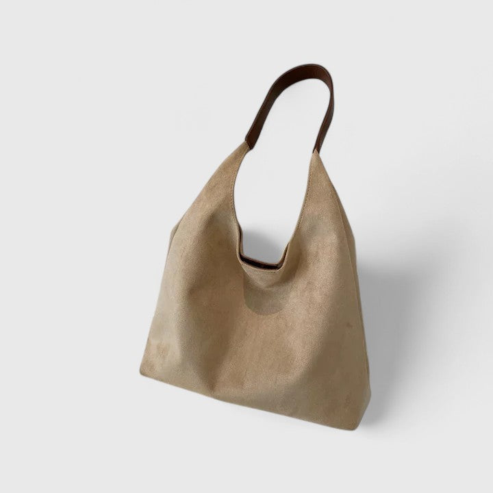 Damen Laptoptasche im minimalistischen Stil in Beige