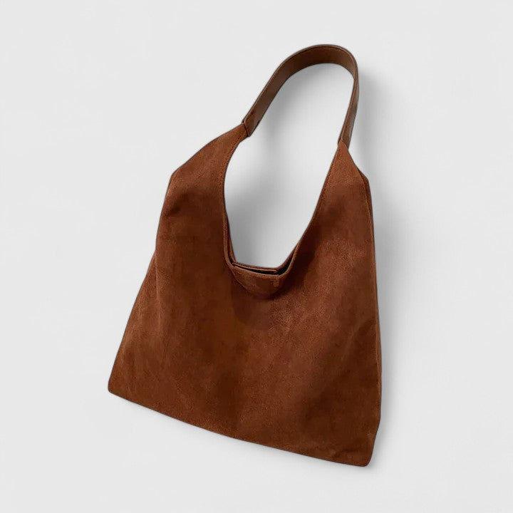 Damen Laptoptasche im minimalistischen Stil in Maronenbraun