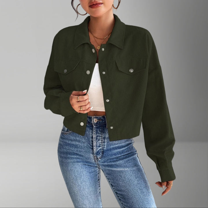 Damen Lässige Jacke für den Alltag in Grün